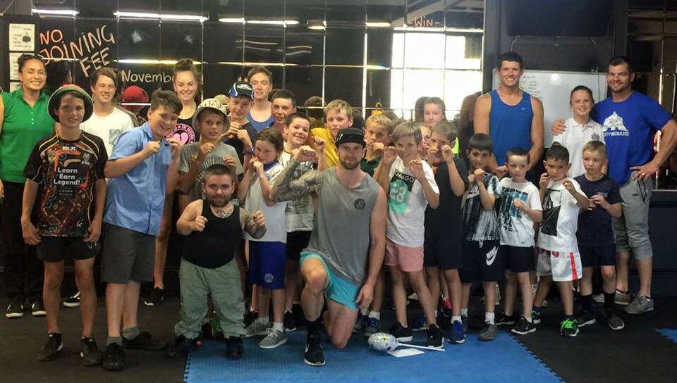 THE CREW: Jamie Fallon is proud of his committed Snakebite Boxing crew and all those who helped in 2016.