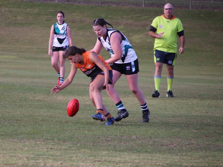 ON THE BALL: Paige Cooke impressed in her senior women's debut for the Bathurst Giants. Photos: CONTRIBUTED