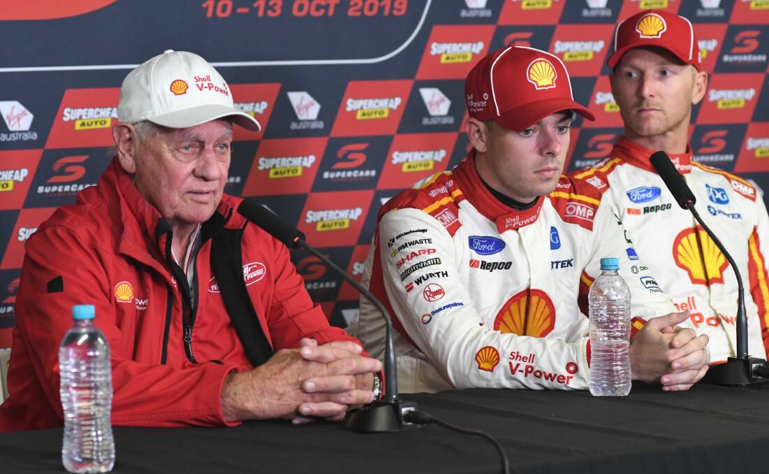 THE WIN STANDS: There was mixed news for DJR Team Penske's co-owner Dick Johnson as while Scott McLaughlin and Alex Premat's Bathurst win stands, both the team and Fabian Coulthard were found in breach. Photo: CHRIS SEABROOK