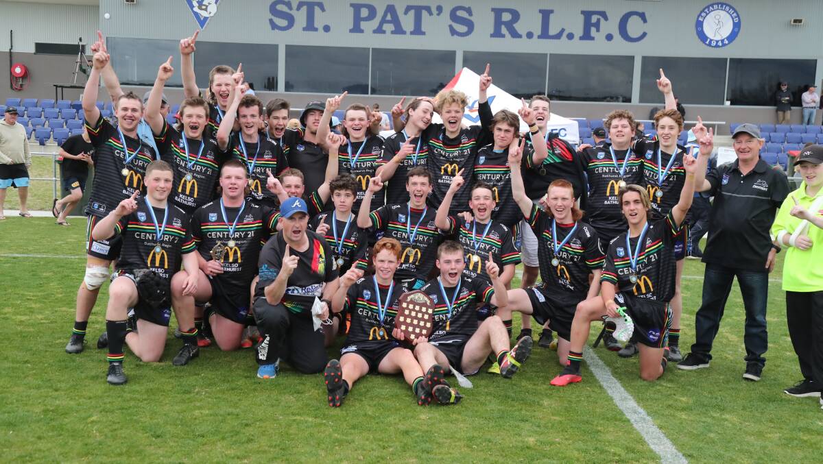 FITTING FINALE: These Panthers marked their last year as juniors by going undefeated. They beat Bloomfield in the decider. Photo: PHIL BLATCH