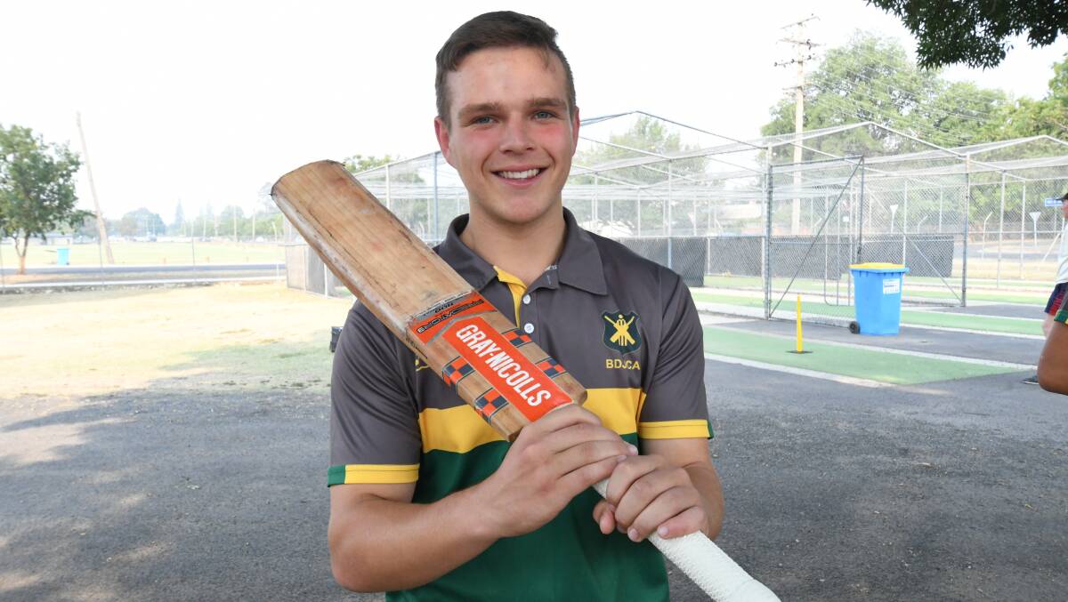 WEAPON: Bathurst 14-year-old Blake Kreuzberger hot 246 runs off 188 deliveries across four games last week. His efforts included his second career century. Photo: CHRIS SEABROOK