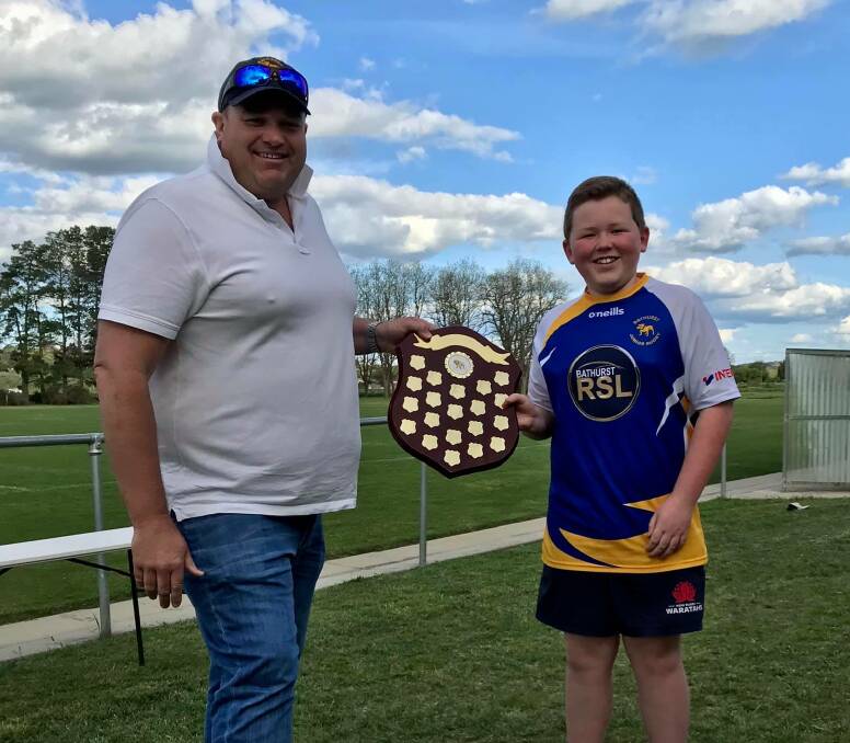 WELL DESERVED: Paddy Phillips was the Bathurst Junior Rugby Club President's Shield winner. Photo: BATHURST JUNIOR RUGBY