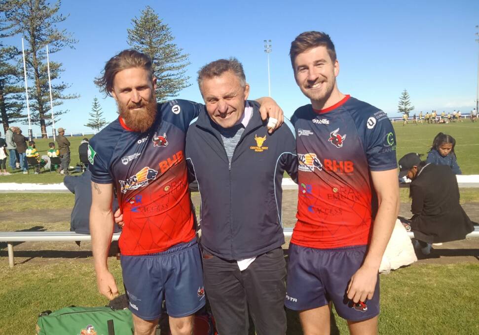 PERFECT: Brothers Jarrad and Lachy Conyers, pictured with their father Dave, enjoyed an undefeated season.