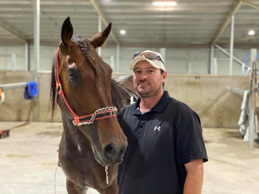 COMFORTABLE WINNER: The Aaron Williams trained Shes Koala Tee won by a commanding 25.8m at the Bathurst Paceway on Wednesday night. Photo: AMY REES