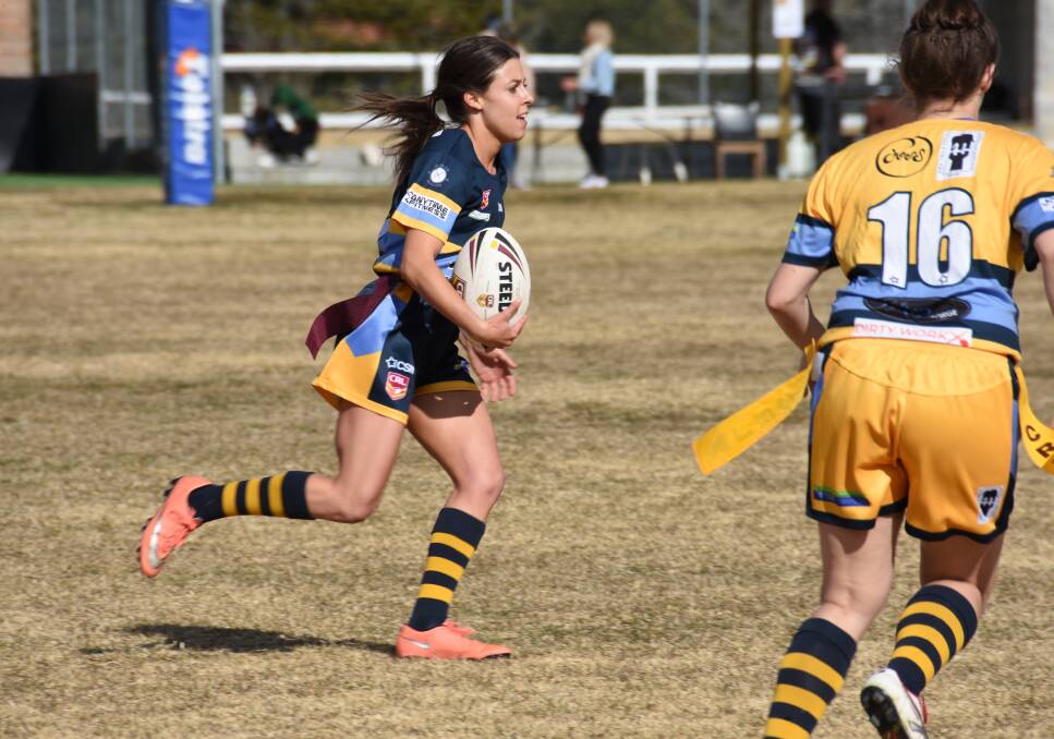 SHOWCASE: CSU Blue captain Jasmine Lagudi will line up for the Western team in this Saturday's inaugural New Era Cup All Stars league tag match at Carrington Park. Photo: JAKE HUMPHREYS