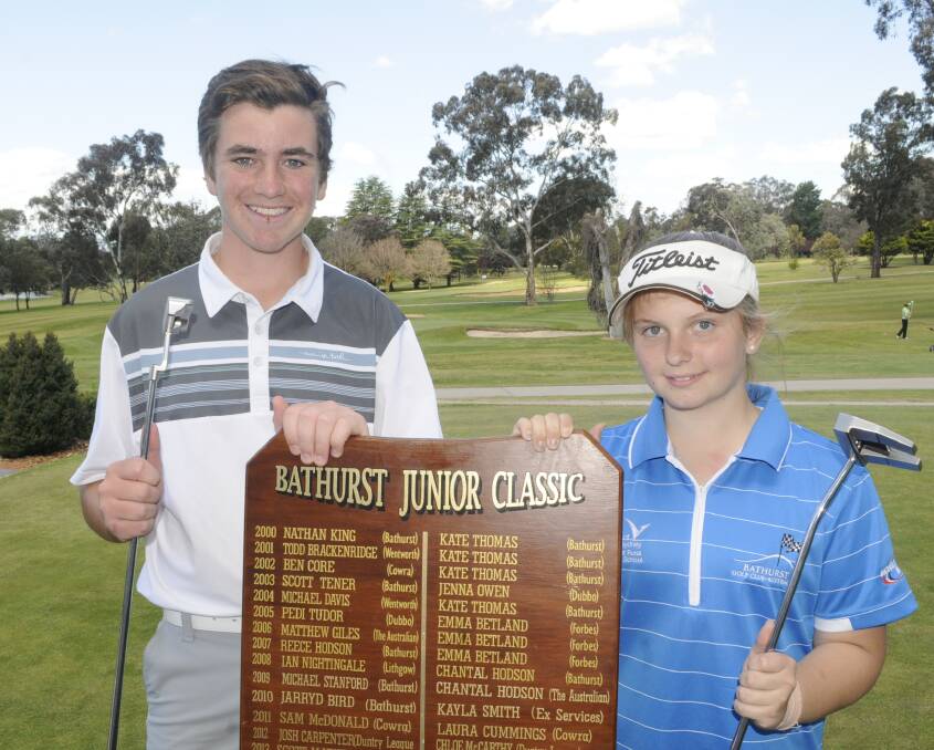BIG WEEKEND: Bathurst duo Ben Mackey and Casey Thompson will take on some of the state's best golfers this weekend in the Peter O’Malley Junior Masters.