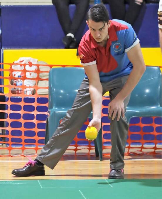 TOP EFFORT: Bathurst bowler Eric Mayhew won silver in the men's singles at the recent National Indoor Bias Bowls Championship at Mount Gambier. Photo: CONTRIBUTED