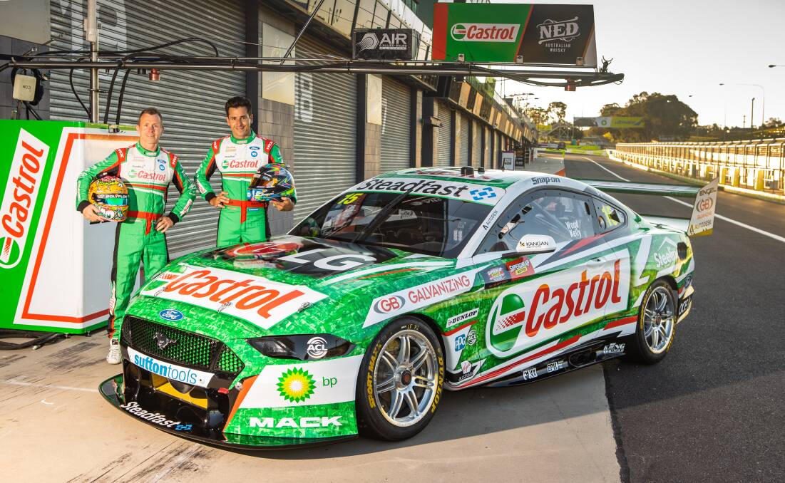 Rick Kelly's Mustang has special livery carrying the faces of over 1000 fans