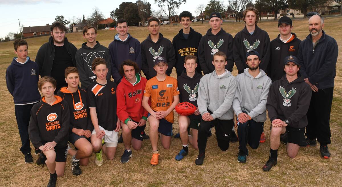 YOUNG GUNS: The Bathurst Giants under 17s side which will play in Sunday's Central West AFL junior grand final. Photo: CHRIS SEABROOK