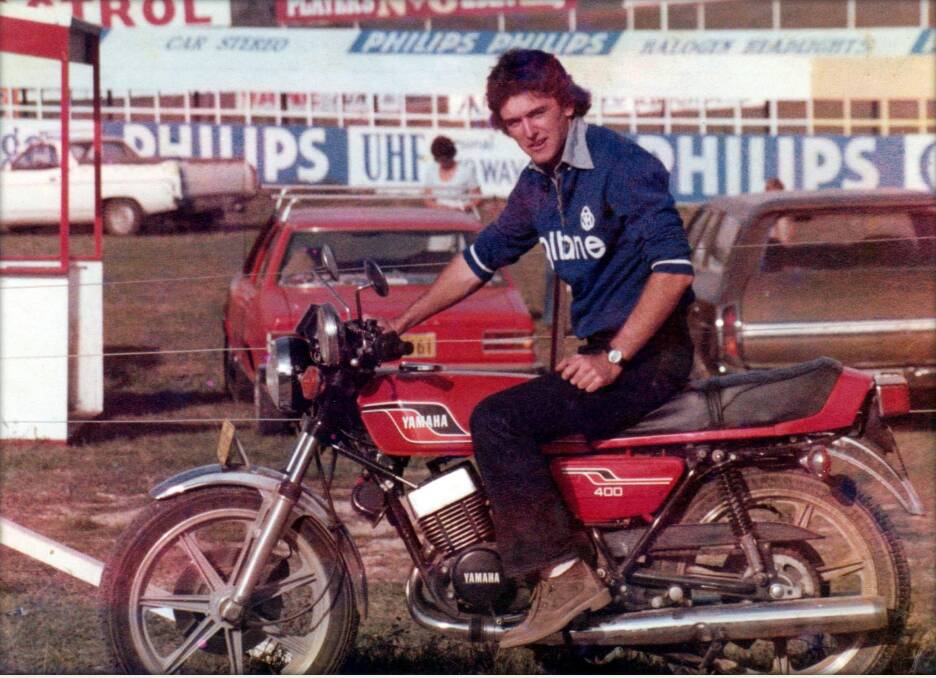FLASHBACK: Darryl Flack, co-author of Race Across The Great Divide, on his Yamaha RD400 at the 1979 Easter Bathurst races. Flack is a man who fell in love with the Mount Panorama circuit.