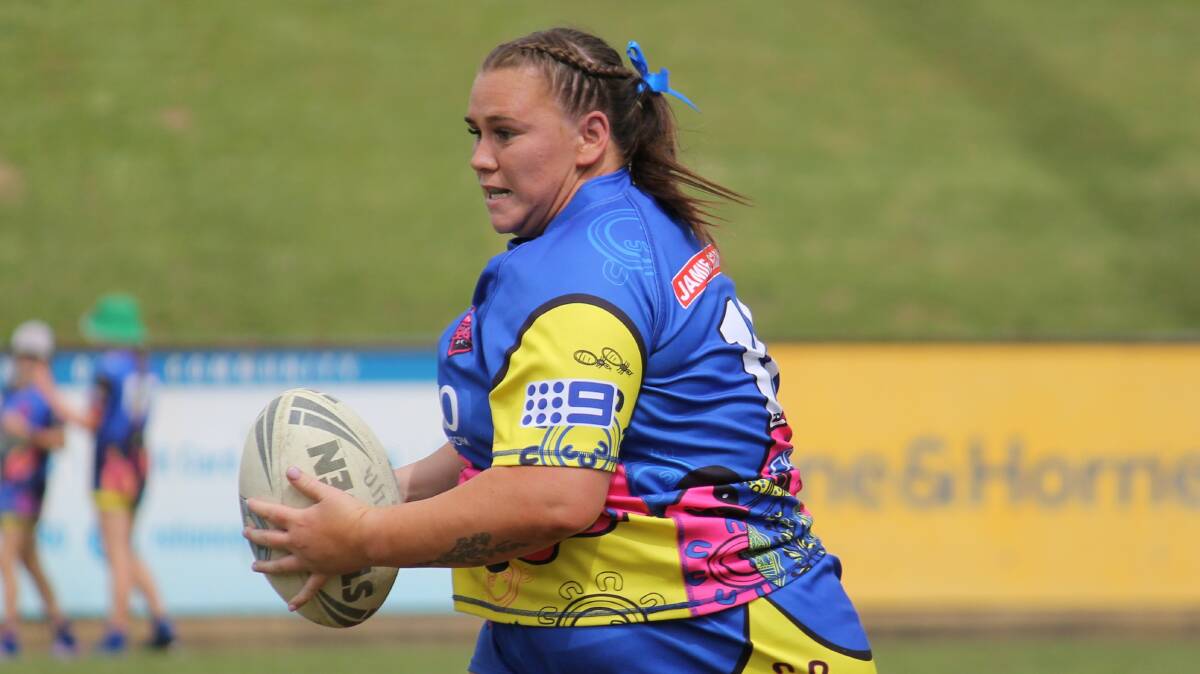 Prop Molly Kennedy played the full match against the Goannas on Saturday given the Platypi only had 13 players. Picture by John Fitzgerald