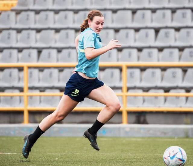 WORLD STAGE: Bathurst's Cushla Rue got her first World Cup minutes on Sunday when used off the bench against Brazil.