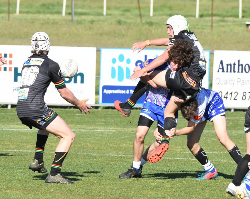 Bathurst Panthers posted a 24-6 win over St Pat's in their under 16s semi-final. Photos: CHRIS SEABROOK