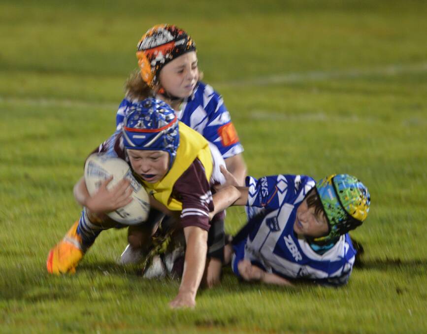 ELECTRIC 11s: The Blayney Bears posted a 22-12 win over St Pat's on Friday night. Photos: ANYA WHITELAW