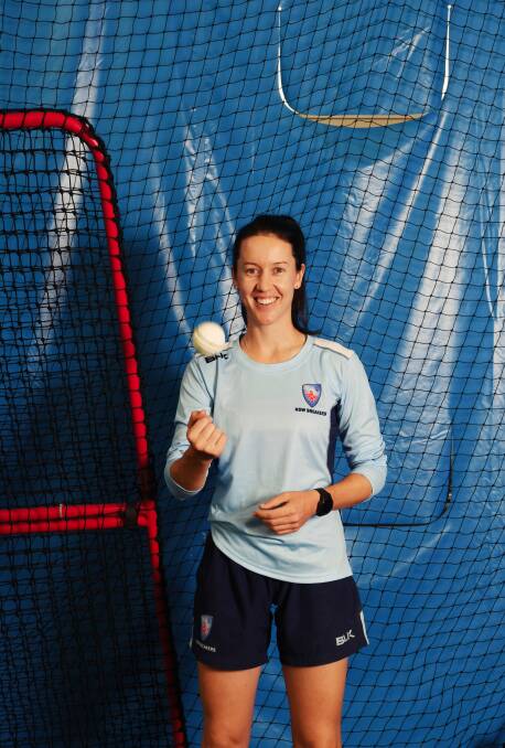 BACK IN BLUE: Bathurst all-rounder Lisa Griffith made her return to the NSW Breakers line-up. Photo: PETER BRAIG