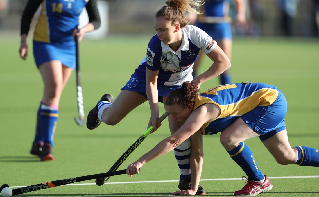 BUILDING: Paige Hay and her Saints are currently third on the women's Premier League Hockey ladder. Photo: PHIL BLATCH