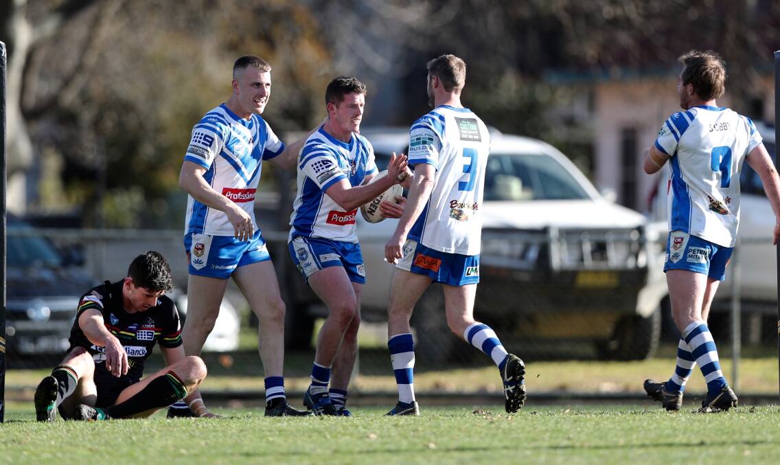FINALLY: After a string of 10 consecutive derby defeats, in July St Pat's finally got the better of Bathurst Panthers. Photo: PHIL BLATCH