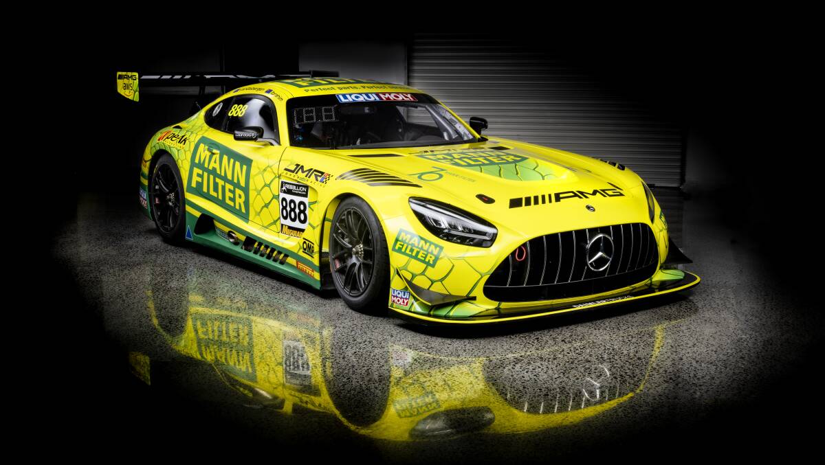 THE MACHINE: The Triple Eight Mercedes-AMG GT3 that Shane van Gisbergen, Broc Feeney and Prince Jefri Ibrahim will race in this month's Bathurst 12 Hour