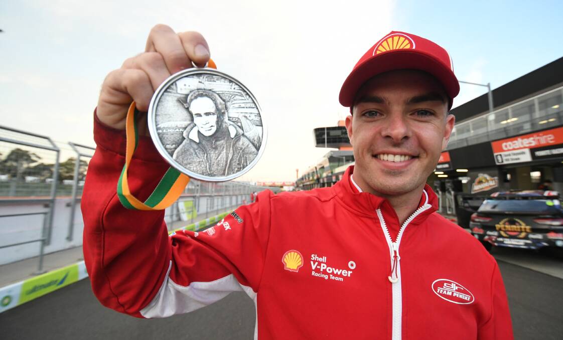 OPTIONS: Scott McLaughlin, pictured with the Barry Sheene Medal, loves Bathurst. Photo: CHRIS SEABROOK