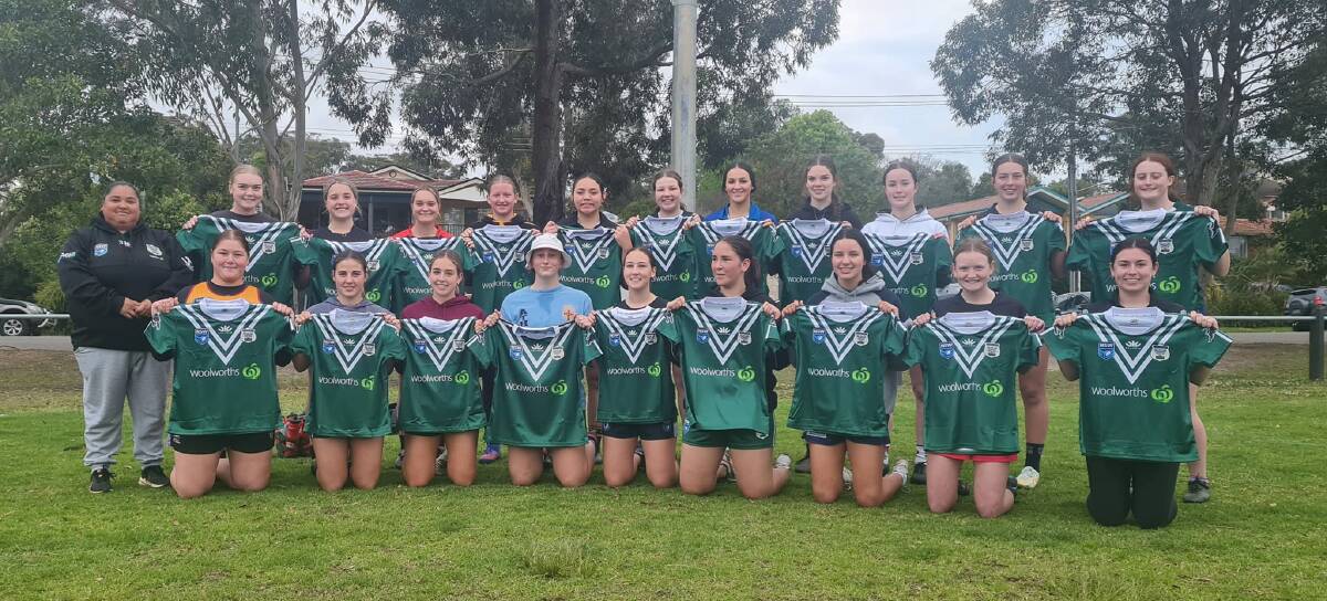Lauren Roels, back row far right, forms part of Western's inaugural Lisa Fiaola Cup side. Picture by Western Women's Rugby League