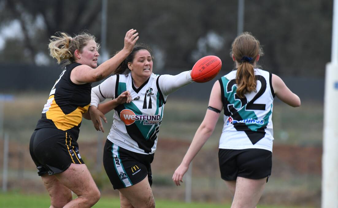 WITHIN REACH: After beating the Orange Tigers on Saturday the Bathurst Lady Bushrangers strengthened their hold on third and now seem finals bound. 