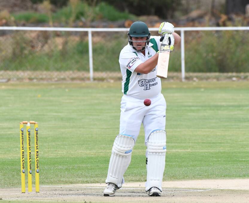 FIGHTING EFFORT: Bulls skipper Andrew Brown carried his bat on Saturday - making 41 - but his side was all out for 93. Photo: CHRIS SEABROOK 030919cbulls2b