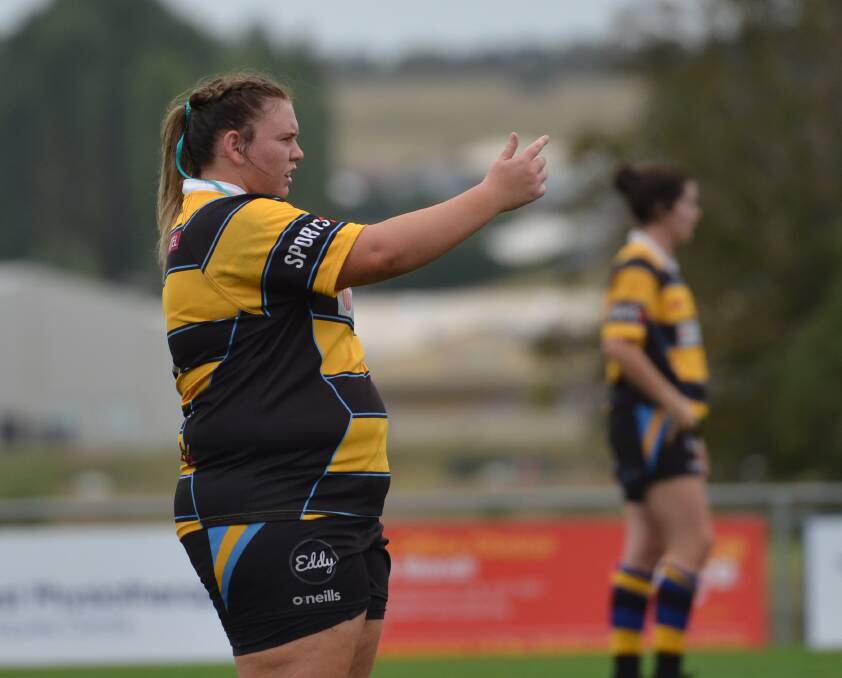 LET'S DO THIS: Molly Kennedy and her fellow students face Mudgee this Saturday. CSU has won all three of its previous clashes with the Wombats.