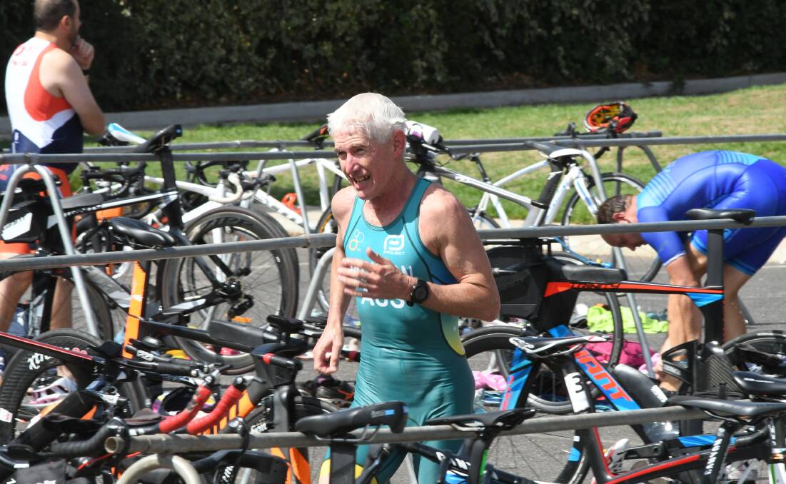 GRAND FORMAT: Bathurst Wallabies Triathlon Club regular Steve Jackson heads out of transition during last years' January 26 Inter-club round in Bathurst. This year's race will again use a grand prix format. Photo: CHRIS SEABROOK
