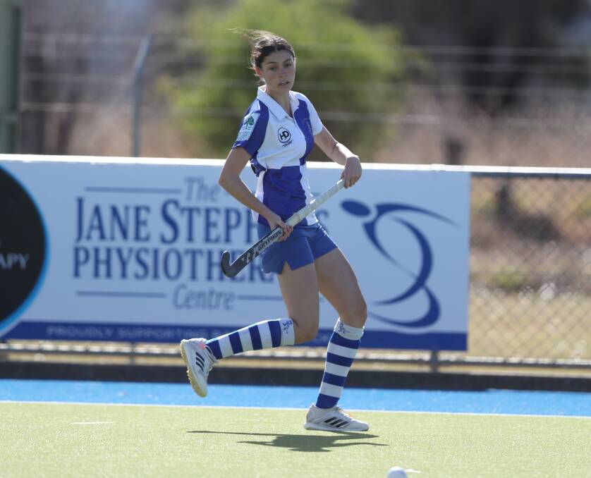 TOP EFFORT: Millie Fulton scored a goal and played a hand in another as the Saints posted a 2-0 win over Parkes on Saturday. Photo: PHIL BLATCH