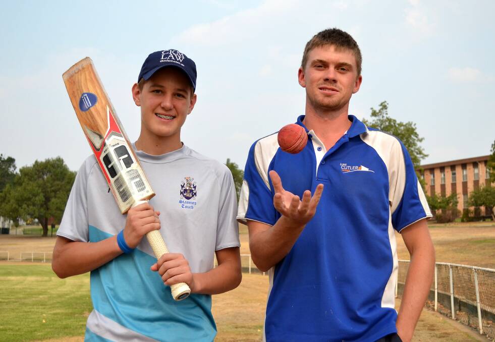 SAINTLY SATURDAY: St Pat's Old Boys cricketers Liam Cooke and Bailey Webber both enjoyed milestones for the club last Saturday. Cooke belted an unbeaten ton, Webber claimed a hat-trick. Photo: ANYA WHITELAW
