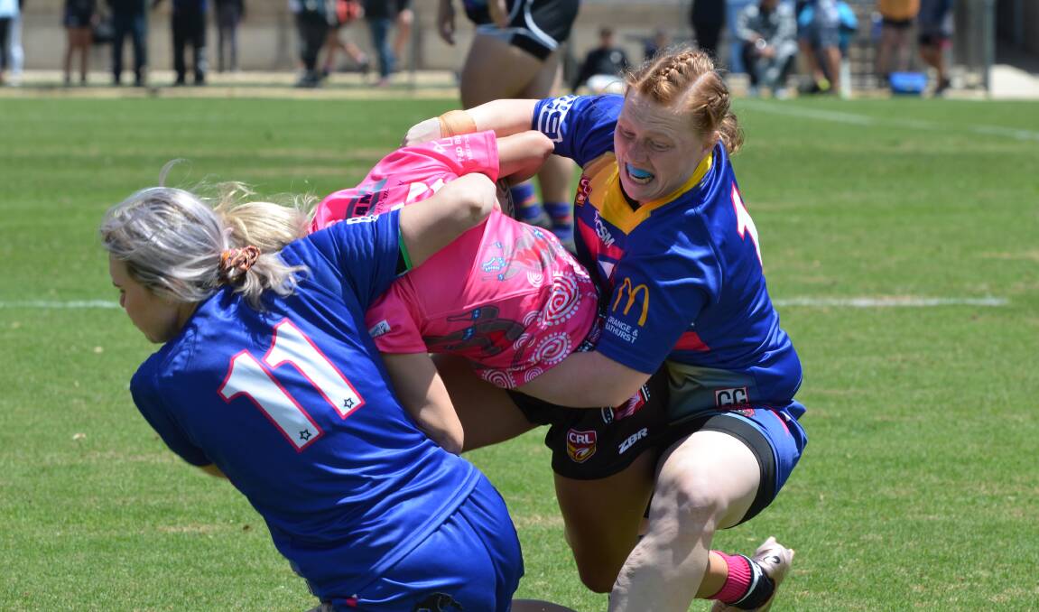 The Panorama Platypi open women's team went down 26-18 to the Wiradjuri Goannas in the final round of the Western Women's Rugby League competition. Photos: ANYA WHITELAW