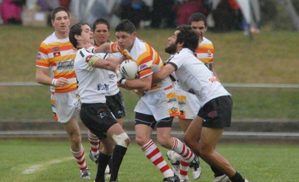 FLASHBACK: Des Crawford in action for the Bathurst Black Trackers at Carrington Park in 2011.