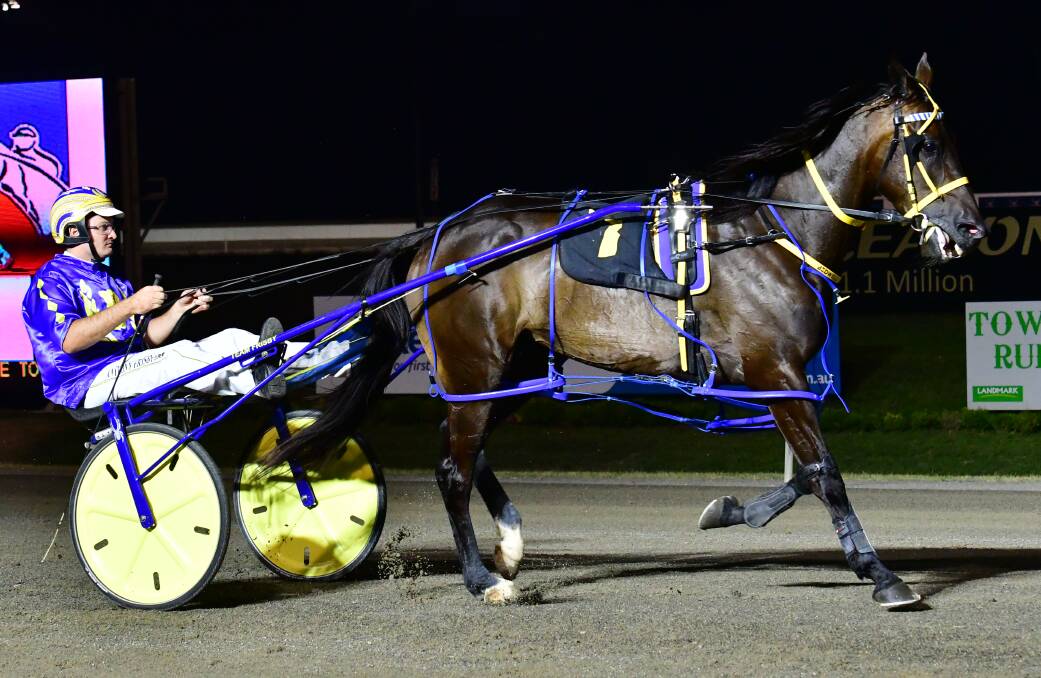 BRILLIANT RUN: Anthony Frisby drove Our Uncle Sam to his second Group 1 Free For All victory at Menangle Park on Saturday.