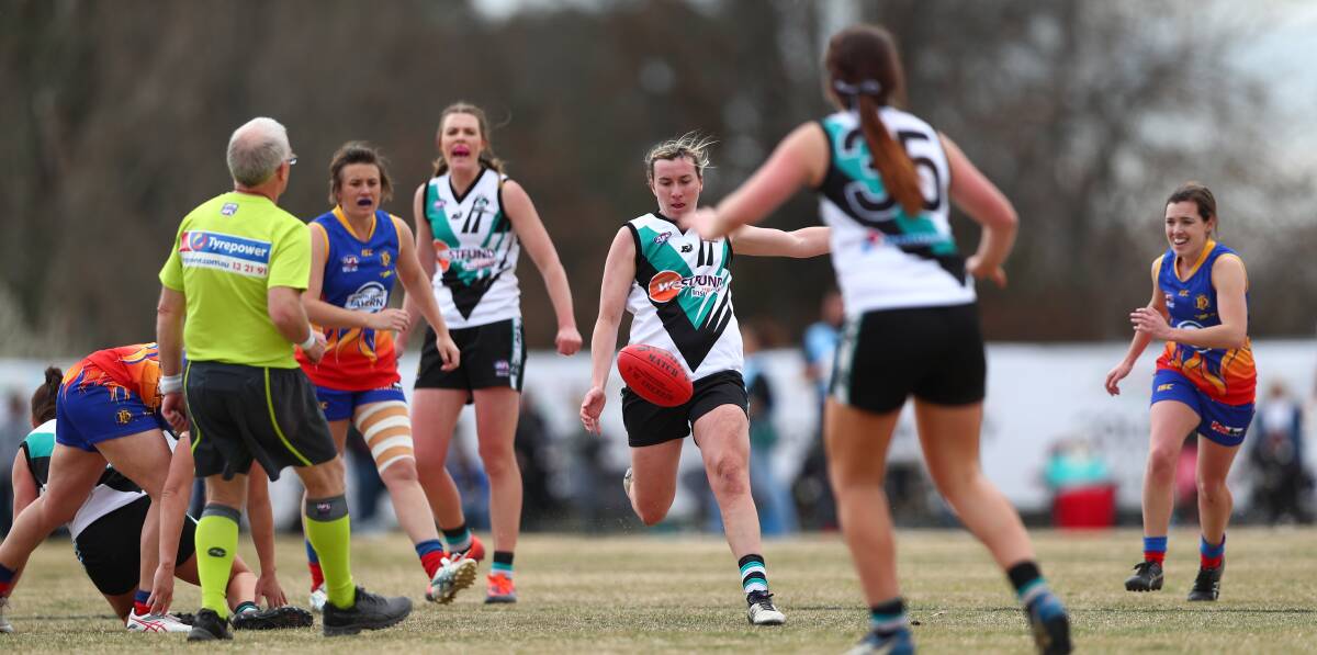 LEADER: Experienced Bathurst Lady Bushrangers' talent Keeghan Tucker will skipper the Southern Thunder in their inaugural Central West AFL inter-league clash with the Northern Suns this Saturday. Photo: PHIL BLATCH