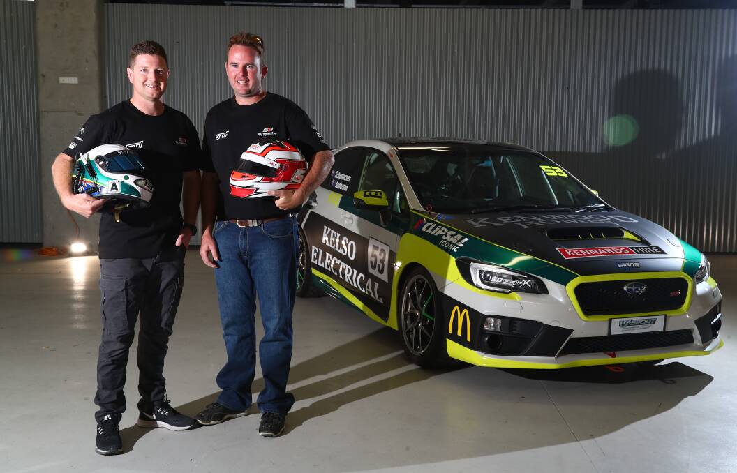 JOINT FORCES: Brad Schumacher and Michael Anderson will race the Bathurst 6 Hour together. Photo: PHIL BLATCH