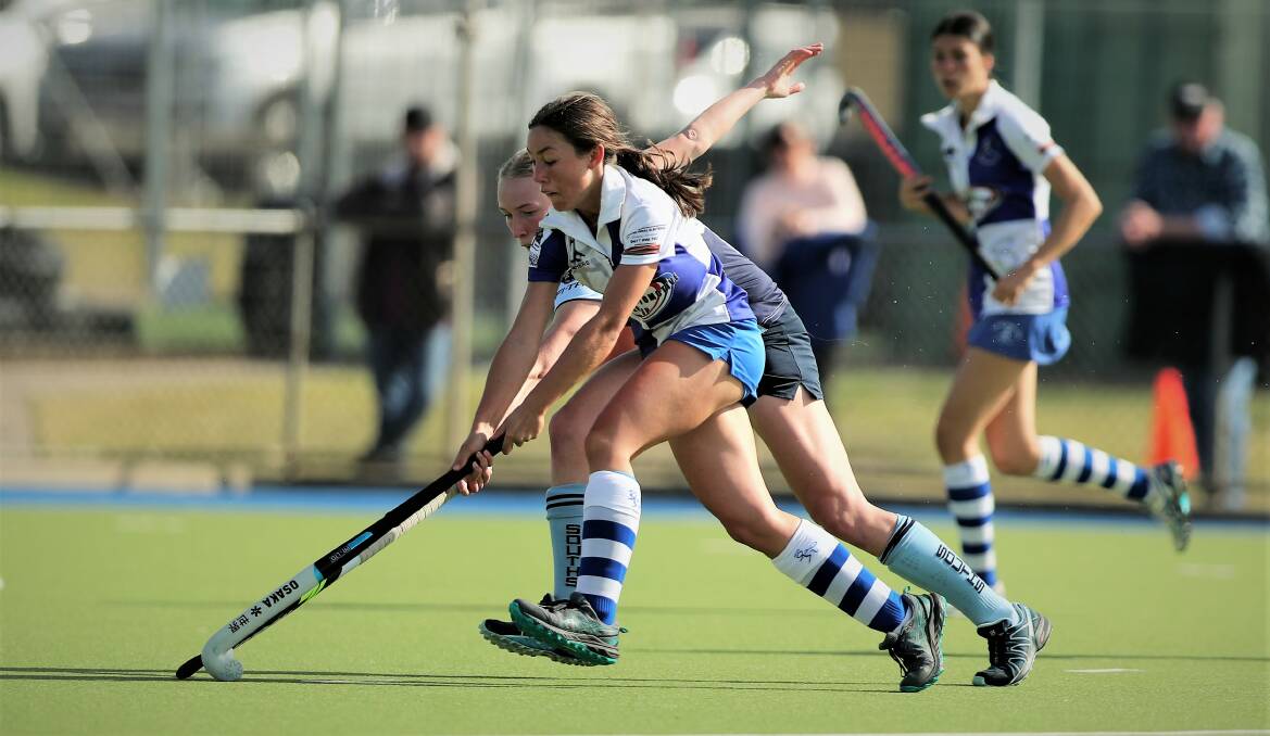 DOUBLE UP: Lily Kable had a big impact for the Saints last season and in 2022 she'll be joined by older sister Hannah in the blue and white. Photo: PHIL BLATCH