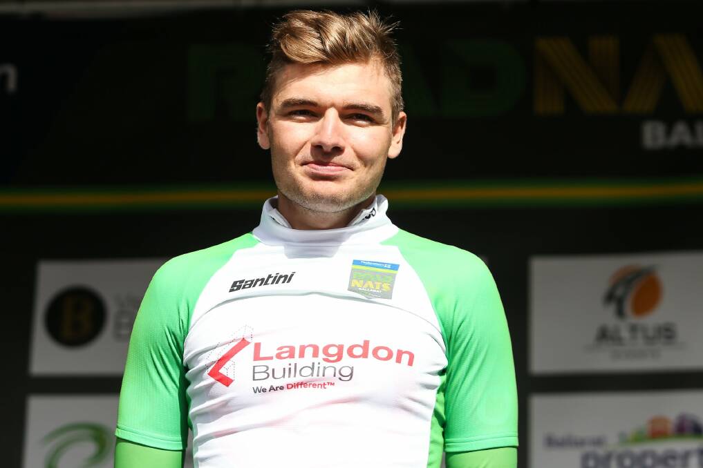 GOOD BUILD UP: Tom Bolton won the under 23s road race sprint jersey at last year's road nationals. He warmed up nicely for the 2021 titles with good form at the Santos Festival of Cycling. 