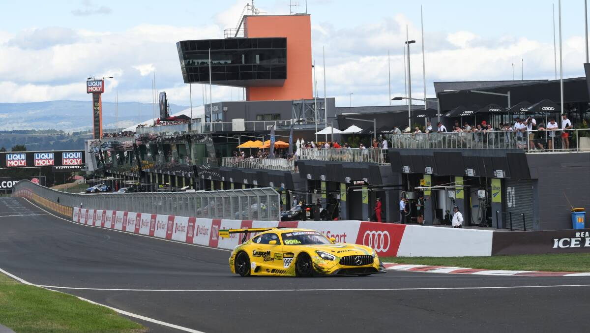 POLE SITTER, TROPHY WINNER: The GruppeM Racing’s Mercedes-AMG GT3 went from pole in Sunday's Bathurst 12 Hour and was also handed the Allan Simonsen Trophy after the exclusion of R-Motorsport from the top 10 shootout. Photo: CHRIS SEABROOK
