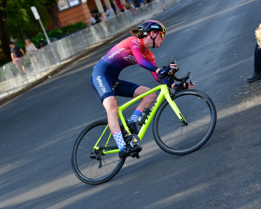 EXPERIENCE: Emily Watts enjoyed her first full season riding on the National Road Series circuit as part of the Sydney Uni-Staminade team. She helped her team-mate Georgia Whitehouse to final the final stage. Photo: ALEXANDER GRANT