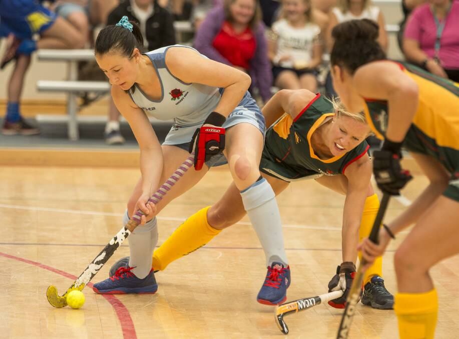 BACK IN BLUE: Bathurst indoor hockey talent Tamsin Bunt has been named in the state team for 2019. It caps off a big year for her in the sport which saw her play for Australia at the World Cup. Photo: CLICK INFOCUS