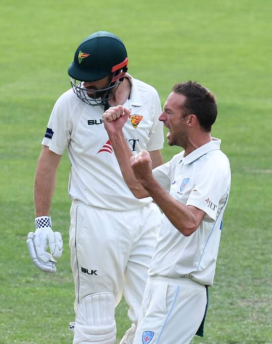 YOU BEAUTY: Trent Copeland now ranks ninth on the list of all-time leading wicket takers for New South Wales in first class cricket. Photo: AAP