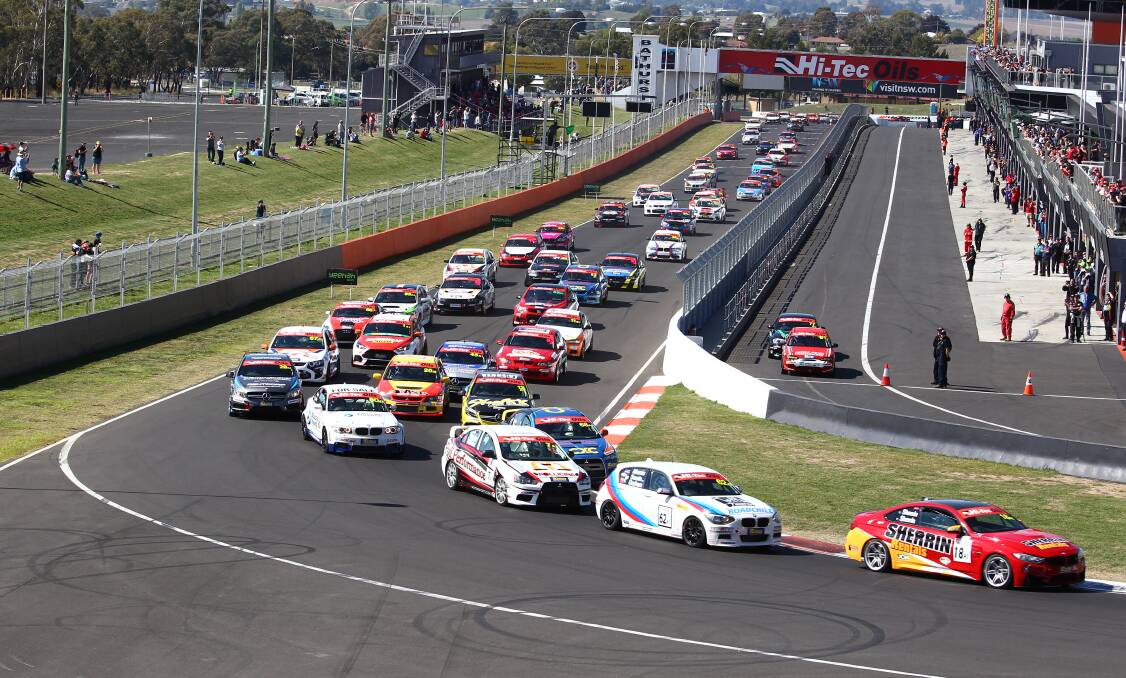 BUMPER GRID: In 2017 a total 64 cars started the Bathurst 6 Hour, a mark which could be eclipsed next year. Photo: PHIL BLATCH