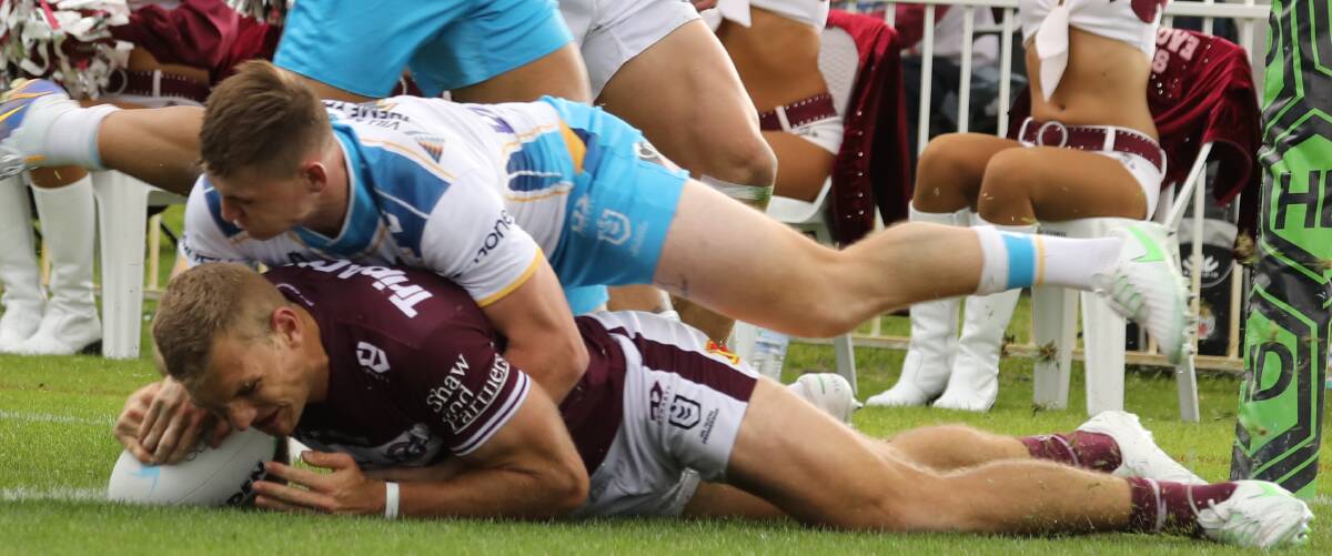 MAN IN FORM: Tom Trbojevic has been in hot form for Manly since making his return from injury. He shapes as a key figure for Saturday's clash with Penrith at Carrington. Photo: SIMONE KURTZ