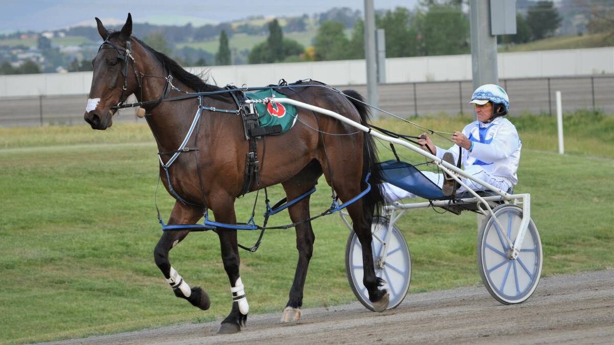 HE'S KING: Michael Munro's Kalypso King took out the opening race at the Bathurst Paceway on Wednesday night.