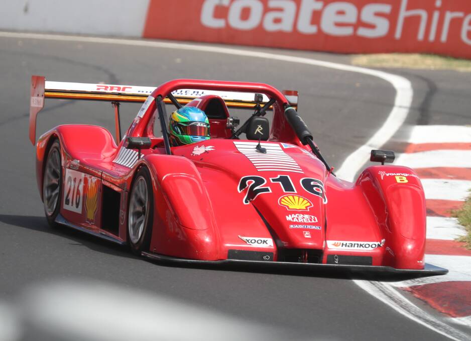 FLYING: Brad Shiels now owns the Radical Australia Cup series Mount Panorama lap record. Photo: PHIL BLATCH