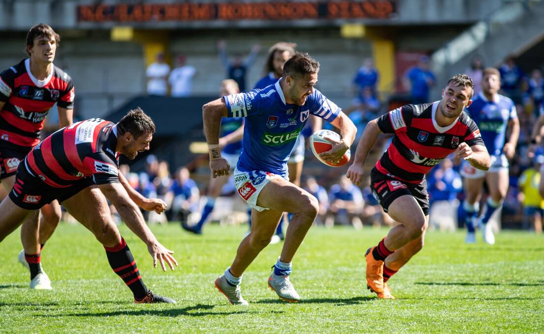 STAR PERFORMANCE: William Kennedy scored a brace for the Newtown Jets in their minor semi-final win over North Sydney. Photo: MARIO FACCHINI MAFPHOTOGRAPHY