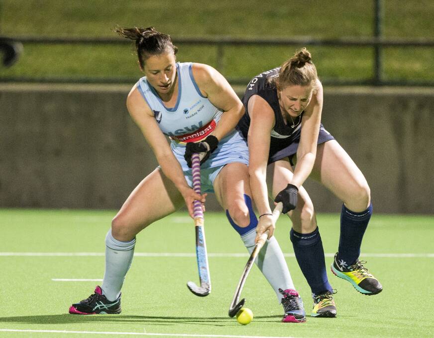 MISSING: Star centre half Tamsin Bunt, pictured in action for NSW during the Australian Hockey League, will not line up for Bathurst 1 this weekend. Photo: CLICK IN FOCUS