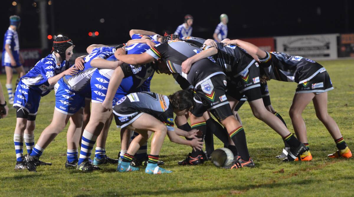 DERBY UNDER LIGHTS: Bathurst Panthers got the better of St Pat's in their Group 10n Junior Rugby League under 13s match.