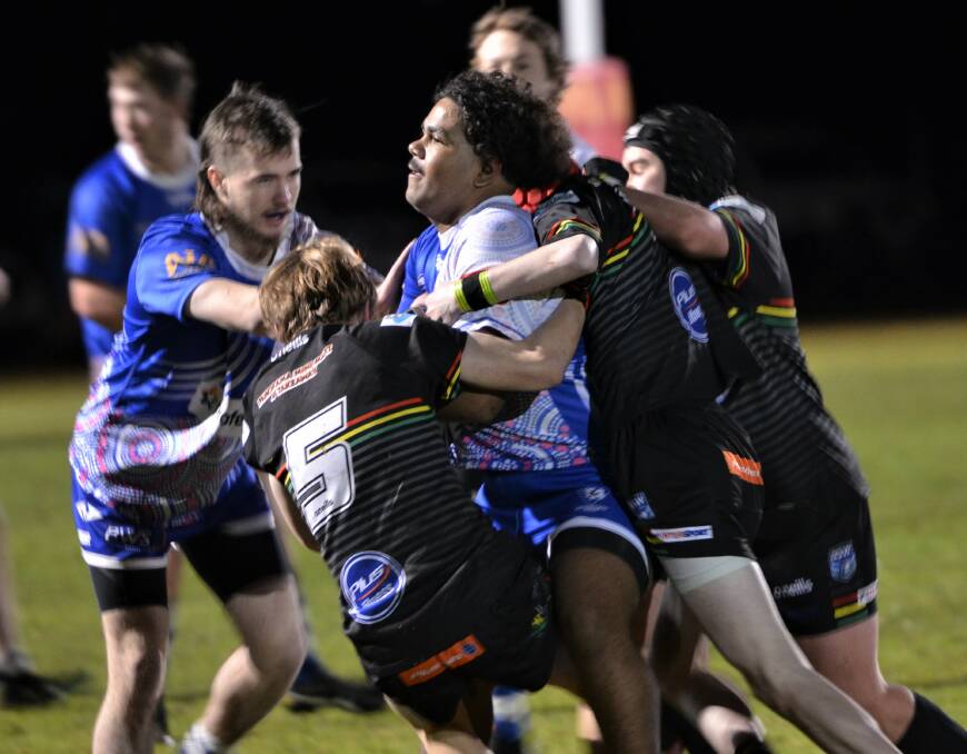 RIVALS SHARE: The Group 10 Junior Rugby League under 16s derby between Bathurst Panthers and St Pat's ended in an 8-all draw. Photos: ANYA WHITELAW