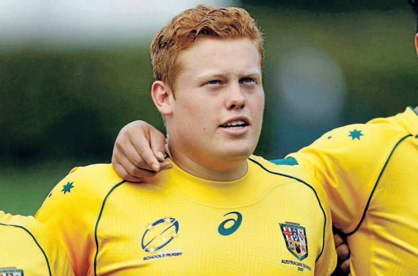 GREEN AND GOLD DREAM: Former Stannies captain Bo Abra, pictured in Australian Schoolboys colours, is hoping to play for the Junior Wallabies. Photo: ARU MEDIA
